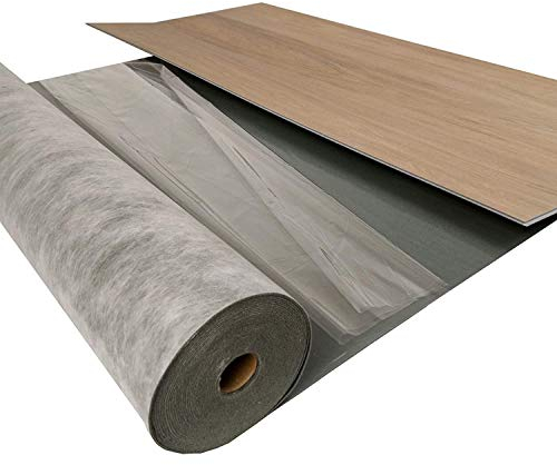 uficell® VinoSoundFix Vinylunterlage und Designboden Trittschalldämmung - Stärke: 1,5 mm - 400 kPa Druckfestigkeit - Selbsthaftende Tritt- und Gehschalldämmung für Klick Vinylboden (10 m² - 1 Rolle)