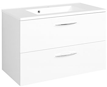 Held Möbel Portofino Waschtisch, Holzwerkstoff, Weiß, 48 x 80 x 54 cm