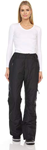 Arctic Quest Women's Snow Ski Pants Water Resistant Softshell Insulated Flare for Snowboarding Hiking Winter Outdoor Pants, Black Jet, XXXL