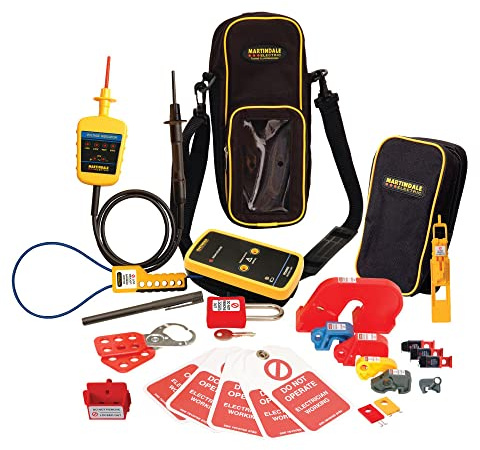 Martindale VIPDLOKPRO150-S Pro Lock Out Kit with Voltage Indicator and Proving Device, Yellow