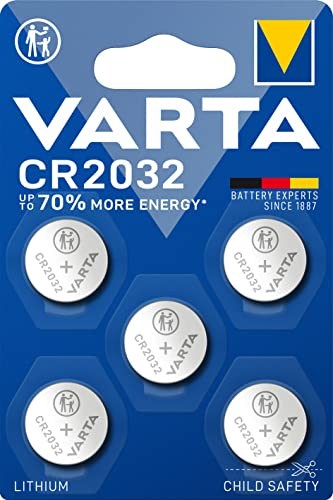 VARTA Batterien Electronics CR2032 Lithium Knopfzelle 3V Batterie 50er Pack Knopfzellen in Original 5er Blisterverpackung