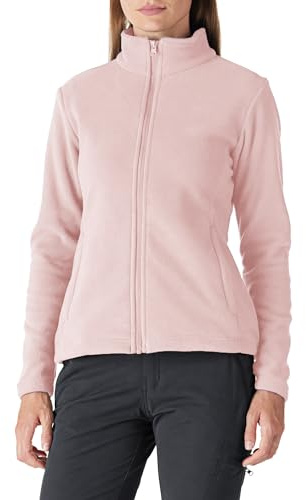 Outdoor Ventures dam fleecejacka med genomgående dragkedja ståkrage dam lätt fleece sweatjacka varm damjacka för löpning, vandring och fritid