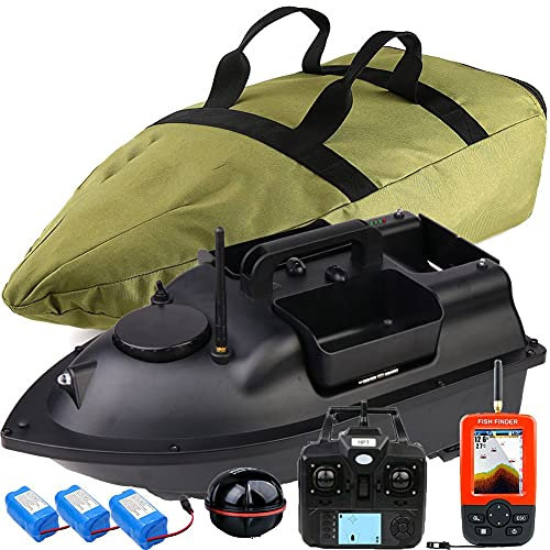 500m Trådlös GPS Fiske Bait Båt med 3 Hoppers Carp Fiskehake Post Båt med GPS LCD Sonar Sensor Fishfinder + Handväska, SBOTTON-8571