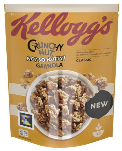 Kellogg's Crunchy Nut Granola Classic (1 x 380 g) – Knusper Müsli aus Haferflocken – Vollkorn-Granola ohne künstliche Farb- und Aromastoffe