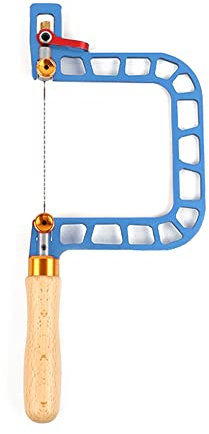 HUIOP Sega a filo manuale in acciaio legato Sega da traforo con telaio in lega di alluminio Seghe per traforo per la lavorazione del legno Strumento manuale per sega a mano