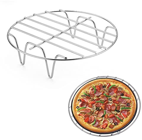 SHRIGM Teglia per Cottura al Forno, Griglia per grigliate a Vapore Antiaderente, Griglia Lavabile in lavastoviglie per friggitrice ad Aria, Forno, pentola, pentola a Pressione per Pizza, gamberetti