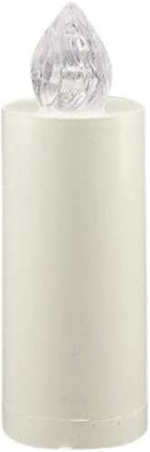 Lumino cimitero votivo a batteria durata 1 anno - Misure: 95xØ30 mm