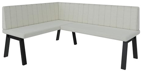 Akiko Canapé d'angle en métal A pour votre salle à manger, cuisine, moderne, coin salon, salle à manger, parfait pour la cuisine, le bureau et la réception, finition solide et solide, (128 x 168