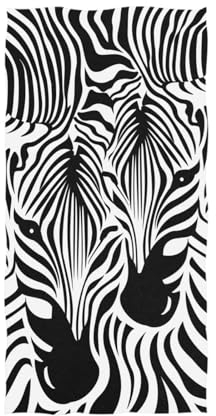 YOUJUNER Große Handtücher, Badetücher, Zebramuster, Badetücher für Dusche, Spa, Sauna, Strand, Fitnessstudio