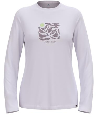 Odlo T-Shirt de randonnée à Manches Longues en Laine mérinos 200 Nature Lover I T-Shirt Fonctionnel de randonnée Respirant pour Femme