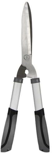 Garden Hedge Shears – Precision Carbon Steel Blades, Lightweight Aluminium Handles with Soft Grip – Ideal for Trimming Hedges, Shrubs & Bushes – Grey