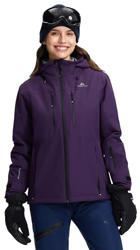 Pioneer Camp Giacca da sci da donna, impermeabile, antivento, calda, giacca invernale outdoor per sci, snowboard, escursionismo, L
