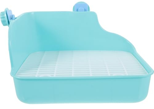 Toyvian Toilette per Animali da Interno Addestratore Vasino per Conigli e Piccoli Animali, Design a Parete per Lettiera Pulita, Dimensione Adatta per Cincillà, Furetti e Criceti (Verde Chiaro