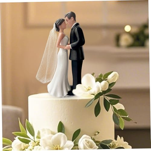 Décorations de gâteau de mariage, décoration gâteau romantique et élégante pour les mariés, pour anniversaires, fêtes fiançailles, fêtes prénuptiales, mariage, figurines
