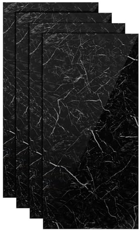 Vkechh Pannello da parete in PVC, 120 x 60 cm, effetto marmo, 8 pezzi, rivestimento da parete in PVC, pannelli da parete, parete per bagno, doccia, cucina, YB004