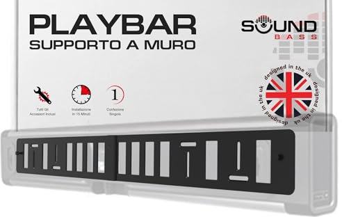 Sound Bass Playbar Wall Mount Bracket Kit with Mounting Accessories for Sonos Soundbar, Designed in The UK by Soundbass