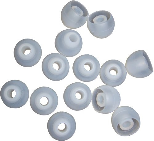 Xcessor Lot de 7 Paires d'embouts de Rechange en Silicone pour écouteurs, Taille L, Transparent