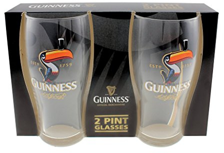 Guinness Toucan Pint Glass, 2 pack