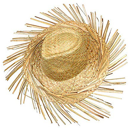 S/O Chapeau de Paille Hawaï avec Franges Raphia Chapeau de Paille Chapeaux Hawaii Party