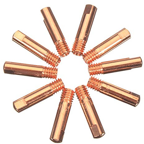 WANGCL 20Pcs Copper Contact Tips, Welding Tips 0.8mm for MB15AK MIG Welding Torch Tips Consumables Welding Gun Accessory Gas Nozzle Tips