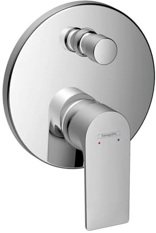 hansgrohe Rebris E Miscelatore monocomando vasca da incasso, rubinetto per vasca da bagno a 2 funzioni, cromo