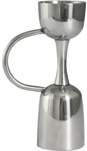 Sanfly Cocktail Jigger Double Side Stainless Steel Jigger with Handle 25ml 50ml Measuring Cup Tools with Scale Line Bar Accessories