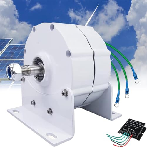 Fablestoryem 12000W low rpm permanent magnet generator, 3 Phase Gearless Permanent Magnet Generator 12V/24V/48V/120V/220V AC Alternator Water Wind Turbine Generator With Rectifier,220V
