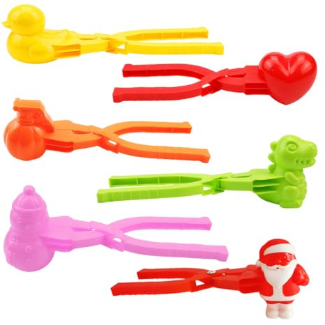 6 Pièces Pince à Boule de Neige, Clip Boule de Neige, Machine à Boules de Neige, Moule Boule de Neige, Jouet Boule de Neige, Clip Boule de Sable, pour aux Enfants en Plein air Jouant