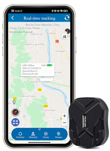 TKMARS Mini Localizador GPS para Coche Moto Bicicleta Scooter Niño Rastreador GPS Magnético con SOS,Alarma de Vibración GPS Localizador No Hay Restricciones de Distancia,Mini TK905 con App Gratuitas