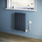 ZANOFIRA 400W Smart Electric Radiator with WiFi Control, Programmable Timer & LCD Display, Energy-Efficient, Anthracite Grey Vertical Designer Radiator Single Column Flat Panel, 600x452mm