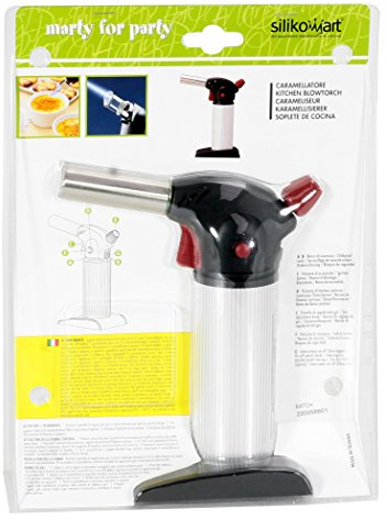 Silikomart | Cannello A Gas Ricaricabile, Materiale Acciaio Inossidabile, Colore Bianco, Misure 75 x 205 x 265 mm