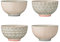 Bloomingville Schalen Cécile, rosa grau, Keramik, 4er Set