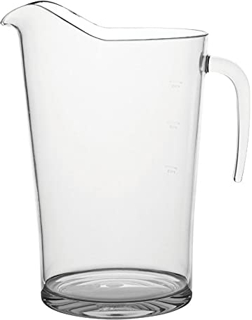 4 Pint / 2ltr Jug LCE @ 2, 3 & 4 Pint - SAN - Case of 6 - LCE Plastic Jugs