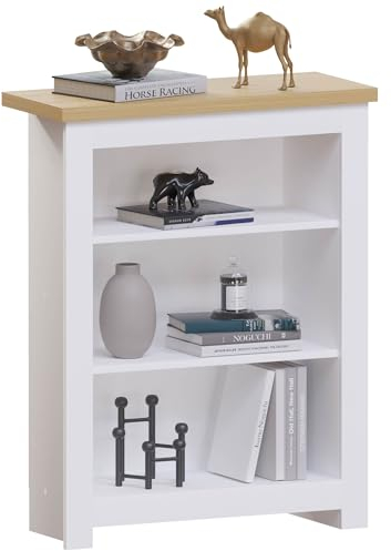 Vida Designs Büro-Bücherregale, MDF, Spanplatte und Melaminfurnier, Weiß, Standard