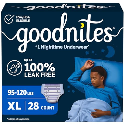 GoodNites Boys Nighttime Underwear, Size Extra Large, 28 Ct, 2 Packs of 14