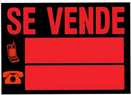 CABLEPELADO Cartel Se Vende | Cartel Venta | Cartel Venta Resistente PVC | Reflectante | Medidas 50 cm Ancho x 35 cm Alto | Apto para Lugares públicos, Zonas de Exterior y Obras