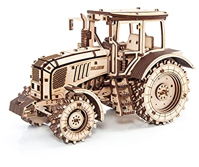 EWA Eco-Wood-Art - Tractor BELARUS-2022 - Puzzle 3D mécanique en Bois - Casse-tête pour Adolescents et Adultes -à Monter soi- Pas de Colle nécessaire- 342 pièces