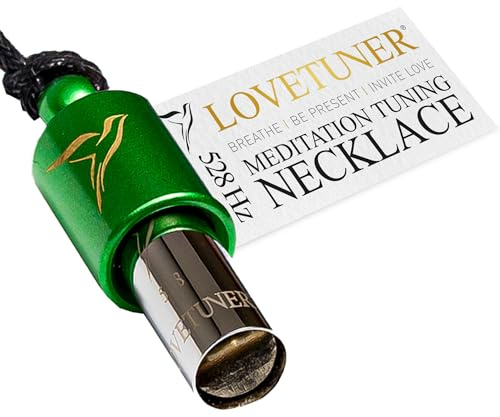 LOVETUNER Collier de Respiration Consciente et Méditation | Fréquence d’Amour Solfeggio 528 Hz | Collier Sifflet Anti-Stress | Favorise le Calme par Soundhealing et Breathwork