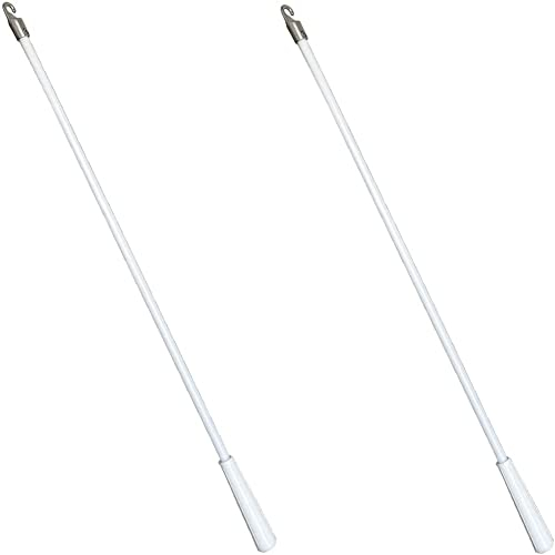 APUXON 2pcs 400mm Length Drapery Wand Curtain Pull Rod Fiberglass Material Blind Opener Stick Tilt Rod