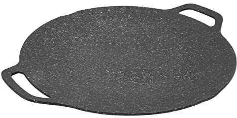 Parrilla Coreana para Barbacoa, Parrilla Coreana con Revestimiento Antiadherente de 6 Capas, Parrilla Redonda para Barbacoa para Inducción, Estufa de Gas, Estufa Eléctrica, (34cm)