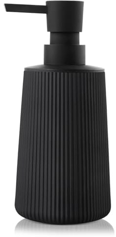 Richenda Matte Black Soap Dispenser - Modern Farmhouse Style for Bathroom and Kitchen, Rust Proof Pump, 250ml