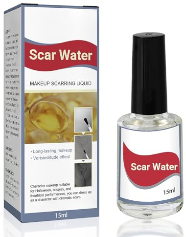 Miioto Colle pour Peau, Latex Liquide Collodion, Liquide de Cicatrice dDe Maquillage, Colle Peau pour Jeux de Rôle, Théâtre, Fêtes, Halloween, Noël, Forte Adhérence, Durable et Imperméable, 15 Ml