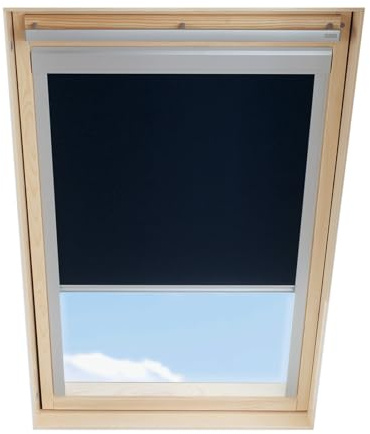 Dachfenster Verdunkelungsrollo kompatibel mit VELUX, Schwarz, für S08
