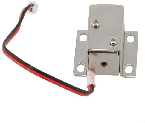 WIIYENA Verrou électromagnétique électronique CC 6 V 24 V pour tiroir, armoire de rangement intelligente, avec distance de déplacement de 4,4 mm, mini serrure de porte (DC24 V)