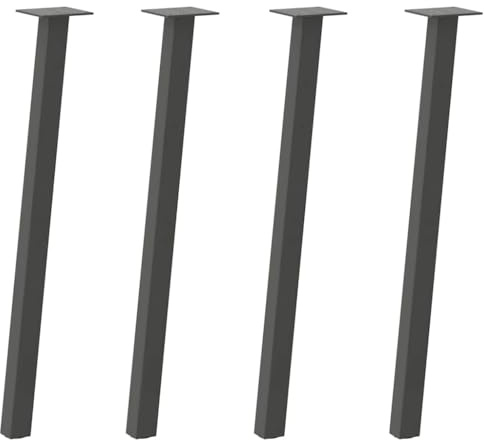 vidaXL Gambe per tavolo consolle 4 pz Antracite 72 cm Acciaio
