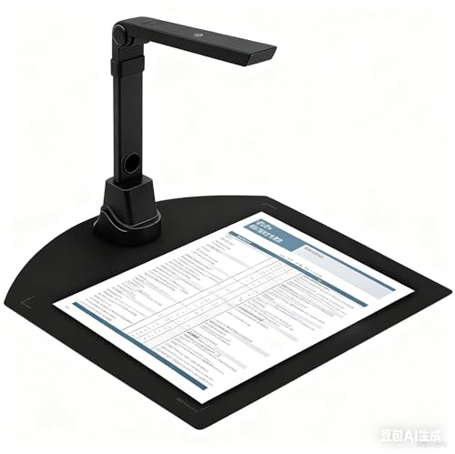 JAYEUW A3 Document Scanner USB Dokumentenscanner 13MP Faltbare Buchscanner OCR Visualizer 3-Level LED Dokumentenkamera Fast Scanner Compatible with Windows & macOS