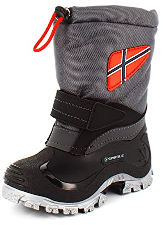 Spirale Winterstiefel Morten Kinderstiefel gefüttert grau 32