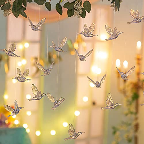 Nuptio 100 Pz Fai da Te Uccelli Volanti Soffitto Decorativo Appeso Ornamenti Albero di Natale per la Casa Asilo Shopping Mall Casa Tavolo Finestra Natura Decorazione
