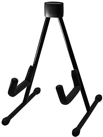 Rayzm Ukulele Ständer, A-Frame Tragbares Kleines Metallstativ für kleine Standardinstrumente (Sopran/Konzert/Tenor Ukulele & Mandoline), flach zusammenklappbar für Transport und Lagerung