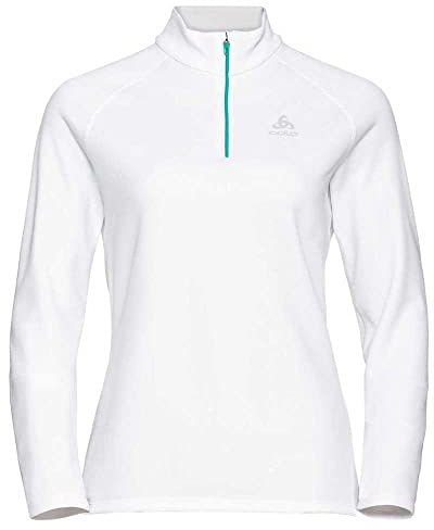 Odlo Fleecepullover Damen Besso I Midlayer mit Halbreißverschluss I Langarm Wandershirt